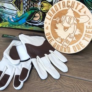 Landyachtz Leather Downhill Slide Gloves- Skate